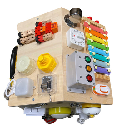 Montessori 37-in-1 Wooden Busy Board House - Sensory Play Activity Center