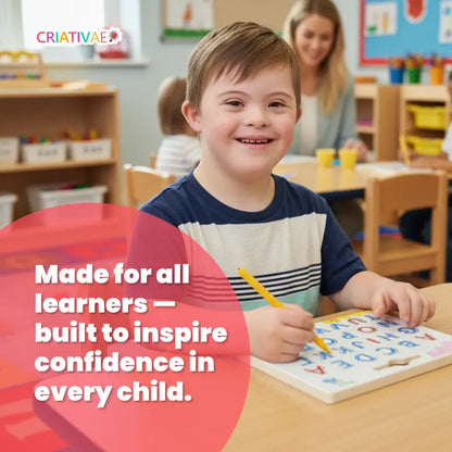 Magnetic Alphabet Tracing Board – Premium 2-Sided Educational Tool | CRIATIVAE