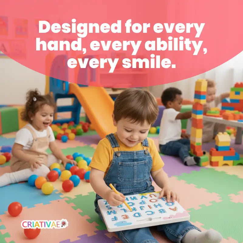 Magnetic Alphabet Tracing Board – Premium 2-Sided Educational Tool | CRIATIVAE