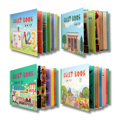 Quiet Book & Sensory Activity Board | Montessori Busy Book for Early Learners (+2 Years) | Reusable Toy to Develop Fine Motor Skills, Focus & Cognitive Abilities | CRIATIVAE