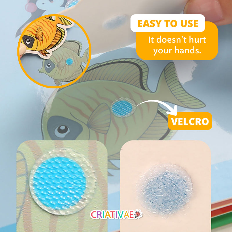 Quiet Book & Sensory Activity Board | Montessori Busy Book for Early Learners (+2 Years) | Reusable Toy to Develop Fine Motor Skills, Focus & Cognitive Abilities | CRIATIVAE