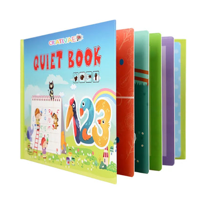 Quiet Book & Sensory Activity Board | Montessori Busy Book for Early Learners (+2 Years) | Reusable Toy to Develop Fine Motor Skills, Focus & Cognitive Abilities | CRIATIVAE