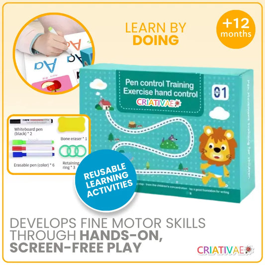 Reusable Educational Activity Book for Kids – Fine Motor Skills & Learning Through Play | CRIATIVAE