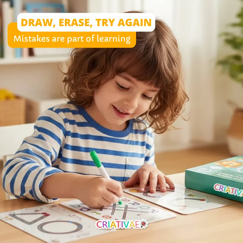 Reusable Educational Activity Book for Kids – Fine Motor Skills & Learning Through Play | CRIATIVAE