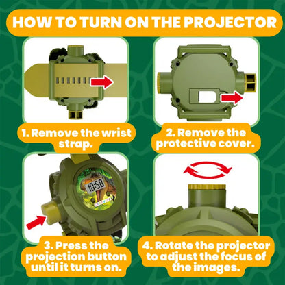 Criativae Dinosaur Projector Watch for Kids – 3-in-1 Digital Watch, Flashlight & Educational Toy