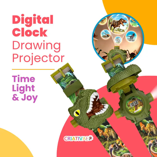 Criativae Dinosaur Projector Watch for Kids – 3-in-1 Digital Watch, Flashlight & Educational Toy