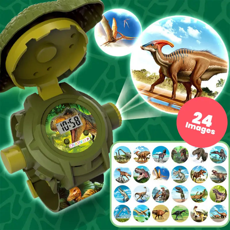 Criativae Dinosaur Projector Watch for Kids – 3-in-1 Digital Watch, Flashlight & Educational Toy
