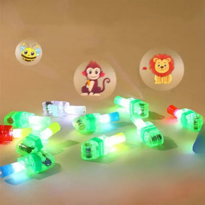 Mini LED Finger Projector Set - Compact Portable Light-Up Rings with Assorted Surprise Images for Kids | CRIATIVAE