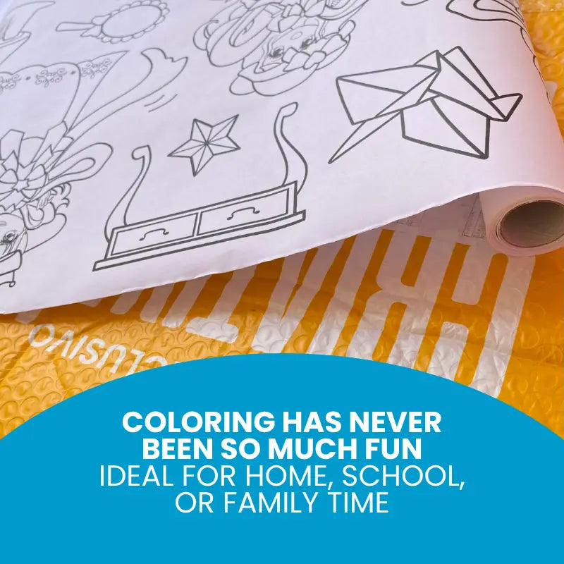 3 Meters Kids’ Drawing Roll – Creative Coloring & Art Activity for Children | CRIATIVAE