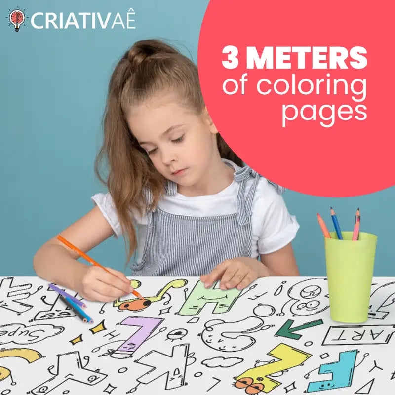 3 Meters Kids’ Drawing Roll – Creative Coloring & Art Activity for Children | CRIATIVAE