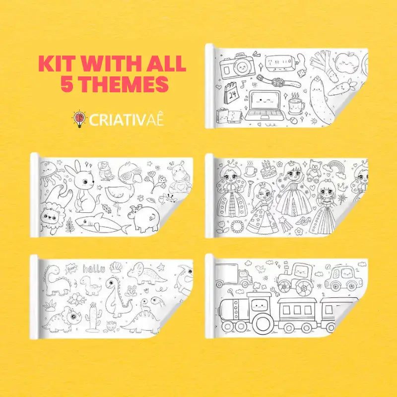 3 Meters Kids’ Drawing Roll – Creative Coloring & Art Activity for Children | CRIATIVAE