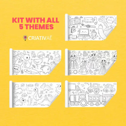3 Meters Kids’ Drawing Roll – Creative Coloring & Art Activity for Children | CRIATIVAE