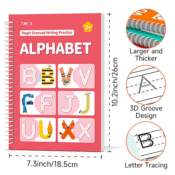 CRIATIVAE™ Reusable Handwriting Workbook – 6 Books Learning Set for Kids