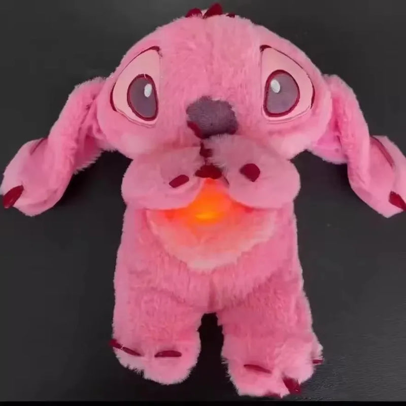 Stitch Soothing Plush Toy – 30cm Breathing Light & Music Sleep Doll