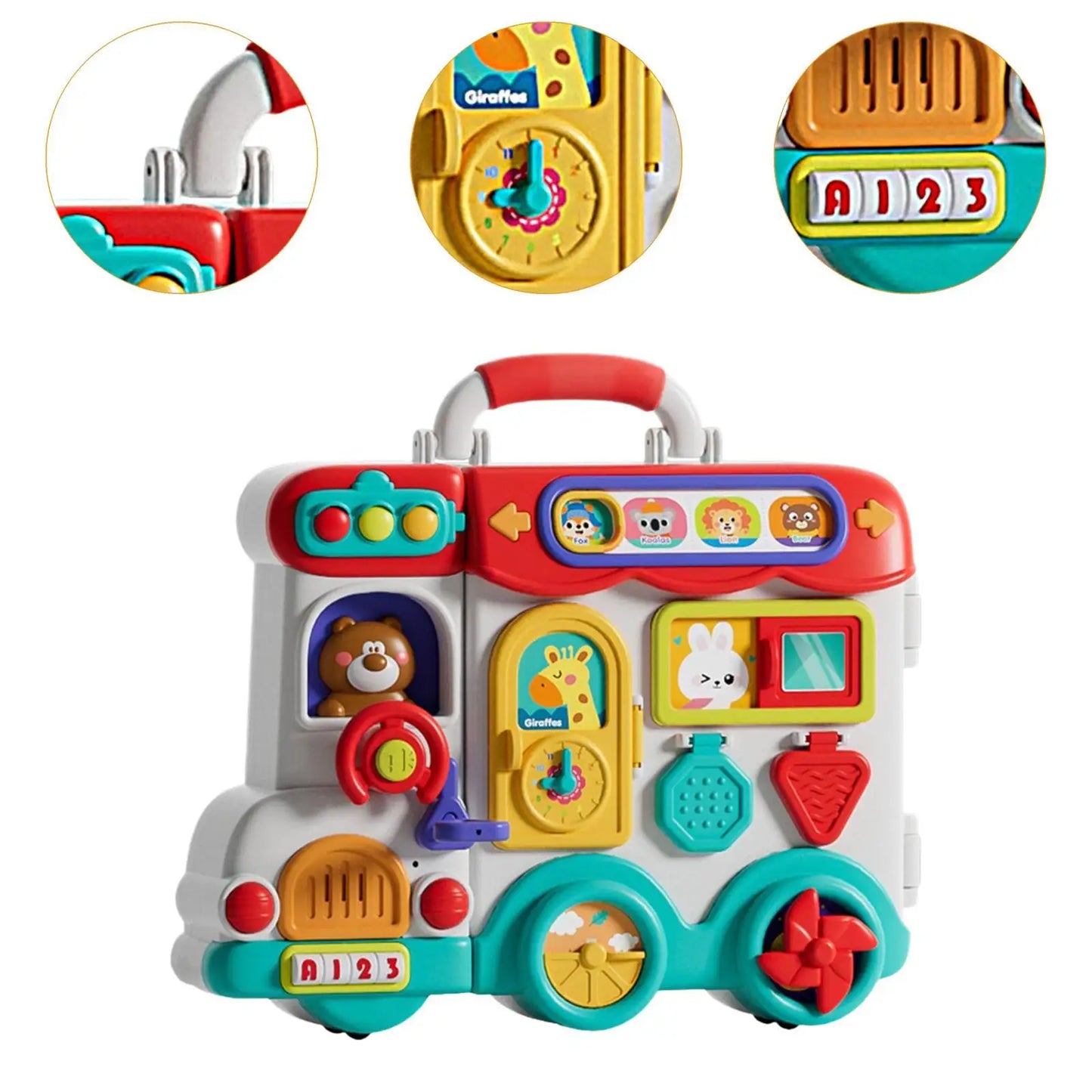 Busy Board for Kids – 54-in-1 Sensory Activity Toy with Lights & Sounds