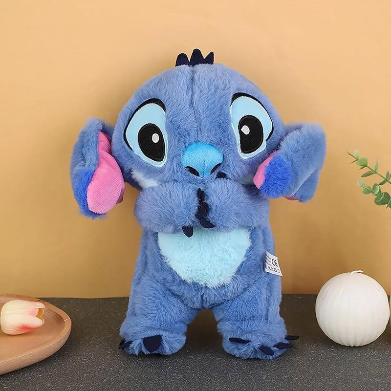 Stitch Soothing Plush Toy – 30cm Breathing Light & Music Sleep Doll