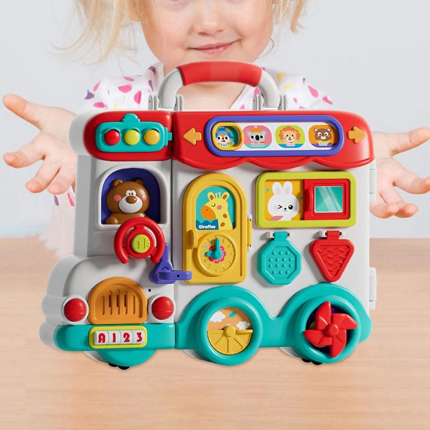 Busy Board for Kids – 54-in-1 Sensory Activity Toy with Lights & Sounds