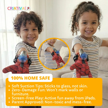 Spider Shot Hero Web Launcher – Suction Cup Web Slinger Wrist Toy & Glove Set | CRIATIVAE