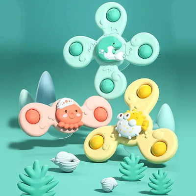 Spin Pop Criativae - Suction Cup Baby Spinner Toys, Set of 3