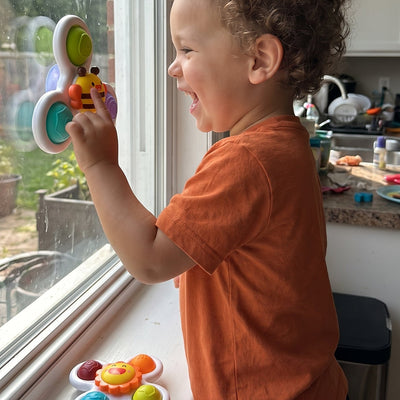 Spin Pop Criativae - Suction Cup Baby Spinner Toys, Set of 3