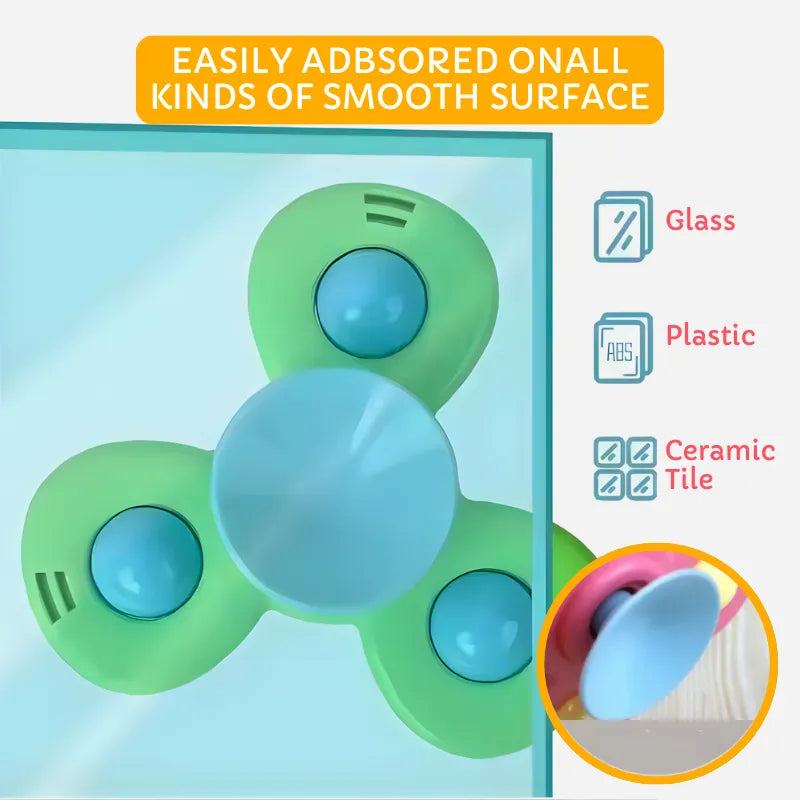 Baby Spinner Suction Cup Sensory Toy for Fine Motor Skills & Bath Fun | CRIATIVAE