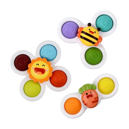 Baby Spinner Suction Cup Sensory Toy for Fine Motor Skills & Bath Fun | CRIATIVAE