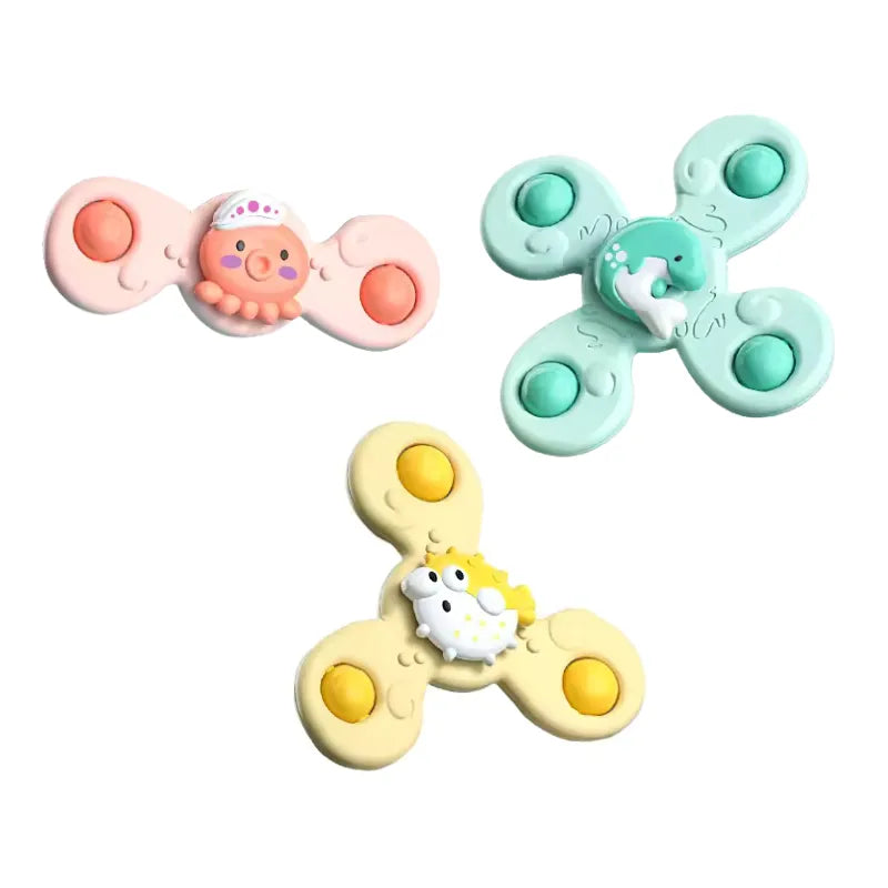 Baby Spinner Suction Cup Sensory Toy for Fine Motor Skills & Bath Fun | CRIATIVAE