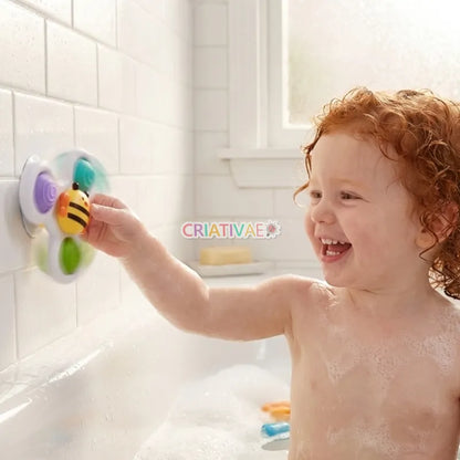Baby Spinner Suction Cup Sensory Toy for Fine Motor Skills & Bath Fun | CRIATIVAE
