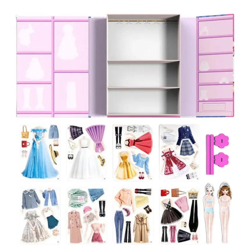 Magnetic Dress Up Doll Set - Fashion Paper Dolls for All Metallic Surfaces & Travel Toys for Kids | CRIATIVAE