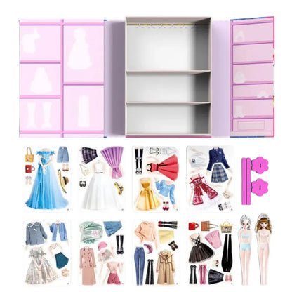 Magnetic Dress Up Doll Set - Fashion Paper Dolls for All Metallic Surfaces & Travel Toys for Kids | CRIATIVAE