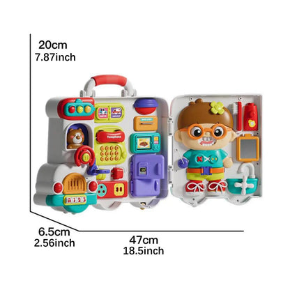 Busy Board for Kids – 54-in-1 Sensory Activity Toy with Lights & Sounds