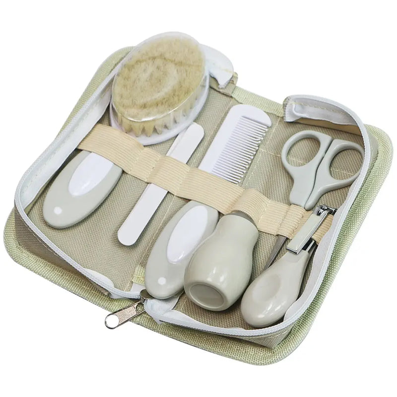 6-Piece Baby Grooming Kit – Nail Clipper, Brush, Comb & Scissors
