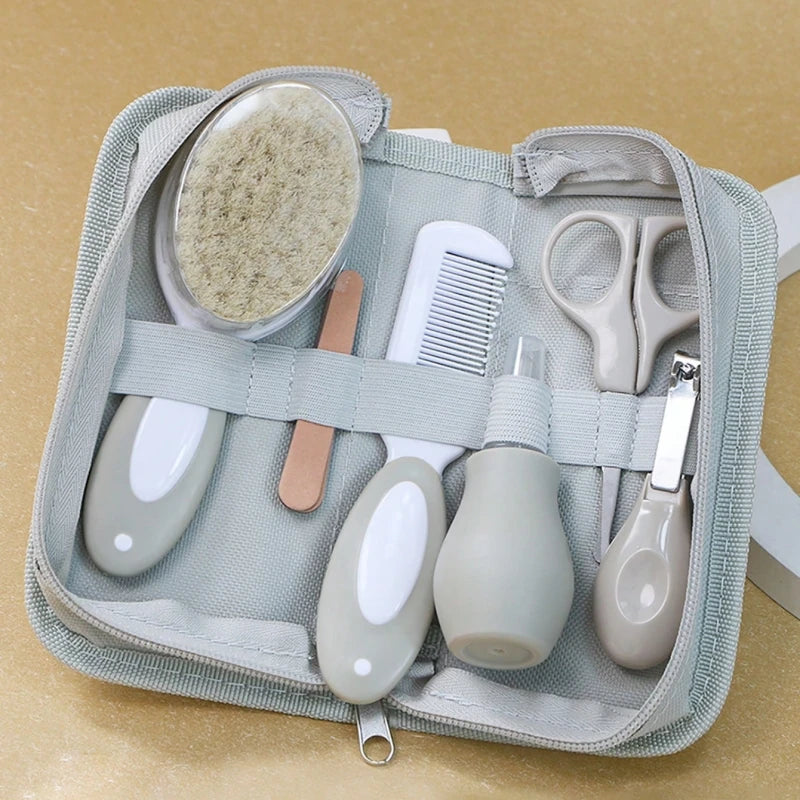 6-Piece Baby Grooming Kit – Nail Clipper, Brush, Comb & Scissors