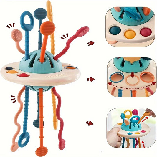 Montessori Pulling Sensory Toy for Toddlers – Motor Skills & Tactile Play