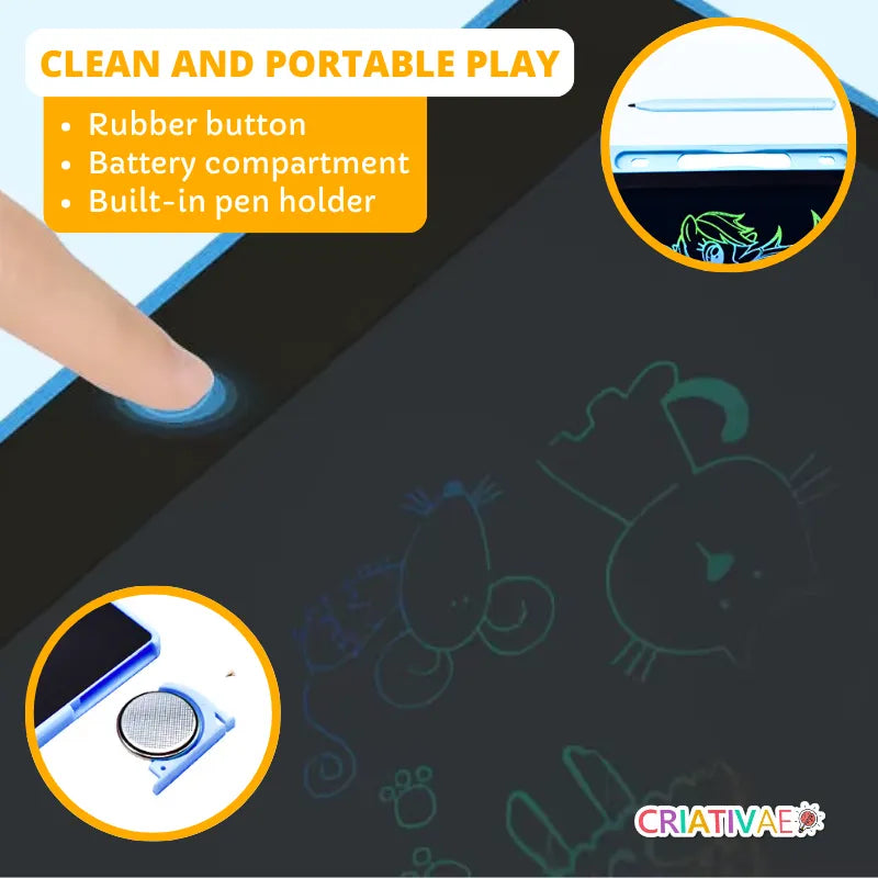 Magic Educational Drawing Tablet for Kids – Screen-Free Reusable Learning Board for Writing, Drawing & Motor Skill Development | CRIATIVAE