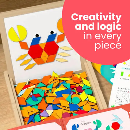 Educational Magnetic Tangram for Kids – Learning & Building Puzzle Toy | CRIATIVAE