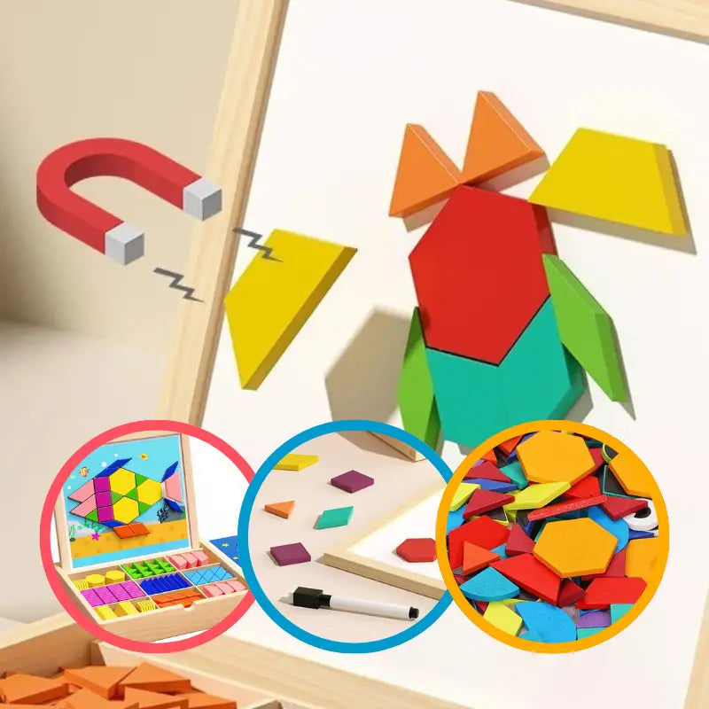 Educational Magnetic Tangram for Kids – Learning & Building Puzzle Toy | CRIATIVAE
