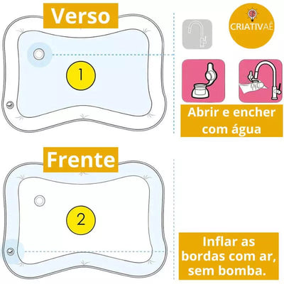Water Play Mat Criativae - Inflatable Tummy Time Sensory Mat