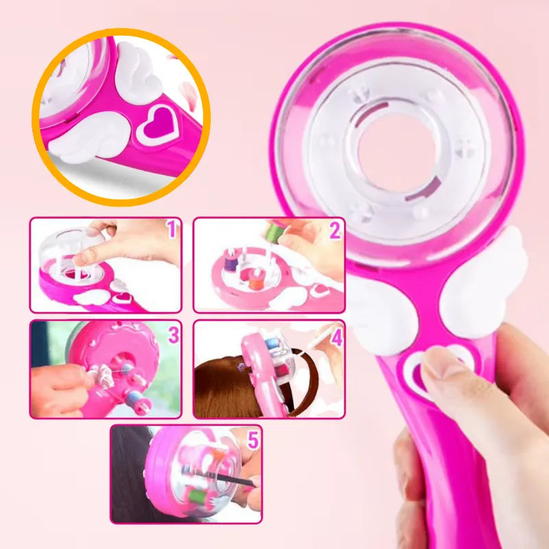 Kids Hair Decorating Toy with Color Threads & Clips – Tererê Twist Creative Hair Style Kit | CRIATIVAE