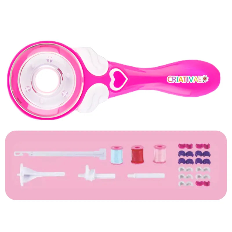 Kids Hair Decorating Toy with Color Threads & Clips – Tererê Twist Creative Hair Style Kit | CRIATIVAE