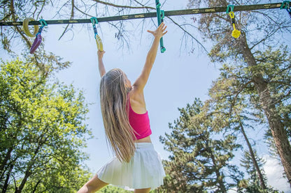 Trelines Ninja Warrior Obstacle Course voor kinderen - Spannend avontuur in de achtertuin met 8 Ninja-obstakels, waaronder apenstaarten, turnringen, boomringen en vuisten - Perfect voor jongens en meisjes vanaf 5 jaar!