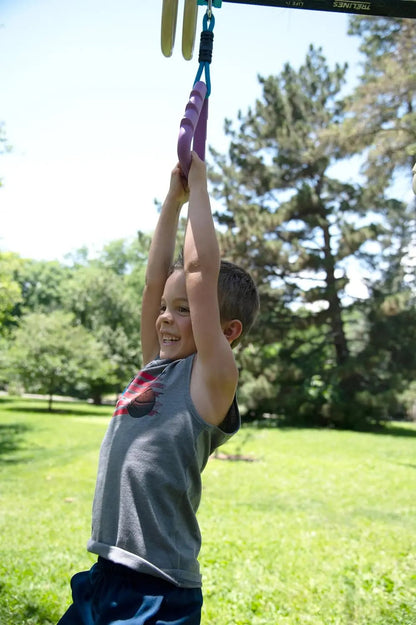 Trelines Ninja Warrior Obstacle Course voor kinderen - Spannend avontuur in de achtertuin met 8 Ninja-obstakels, waaronder apenstaarten, turnringen, boomringen en vuisten - Perfect voor jongens en meisjes vanaf 5 jaar!