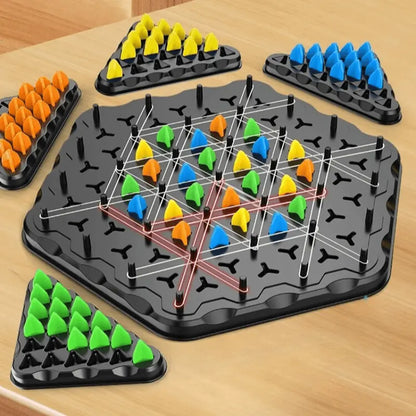 Triangle Strategy Puzzle Game with Elastic Bands