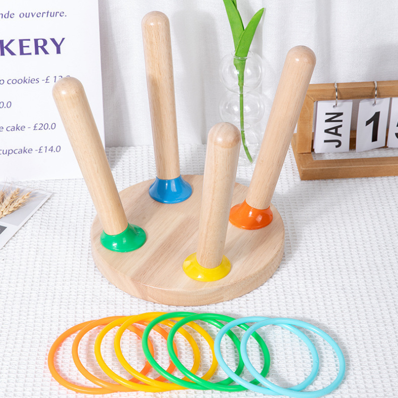 Ring Toss Wooden Stool