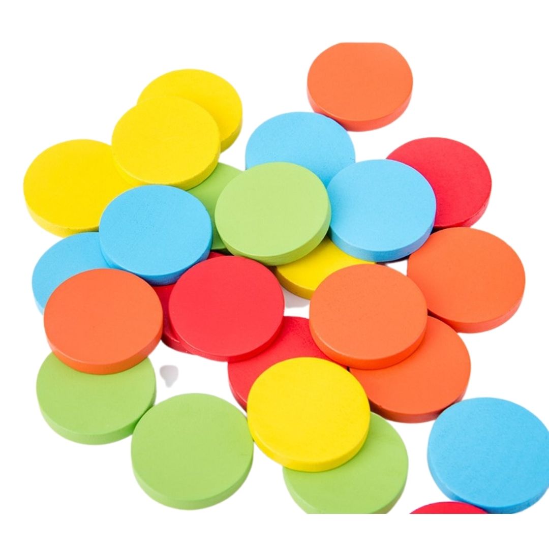 Color Sorting Cups and Discs Set
