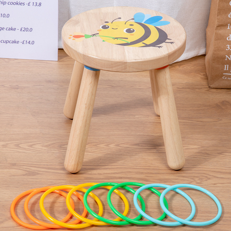 Ring Toss Wooden Stool