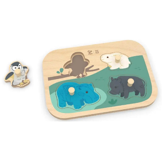 Small Animal Wooden Peg Puzzles