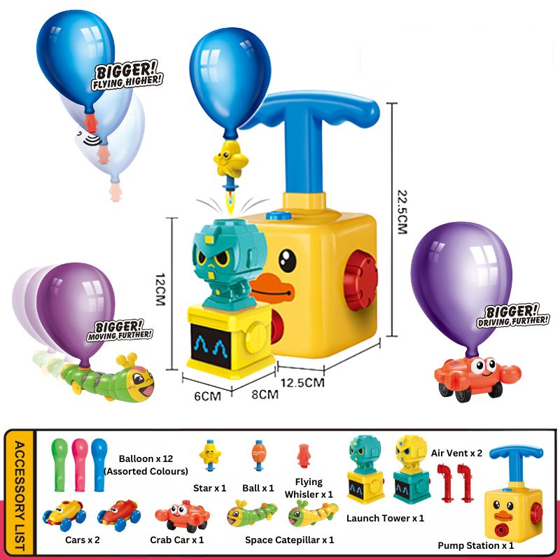 Balloon-Driven Car and Rocket Launching Kit
