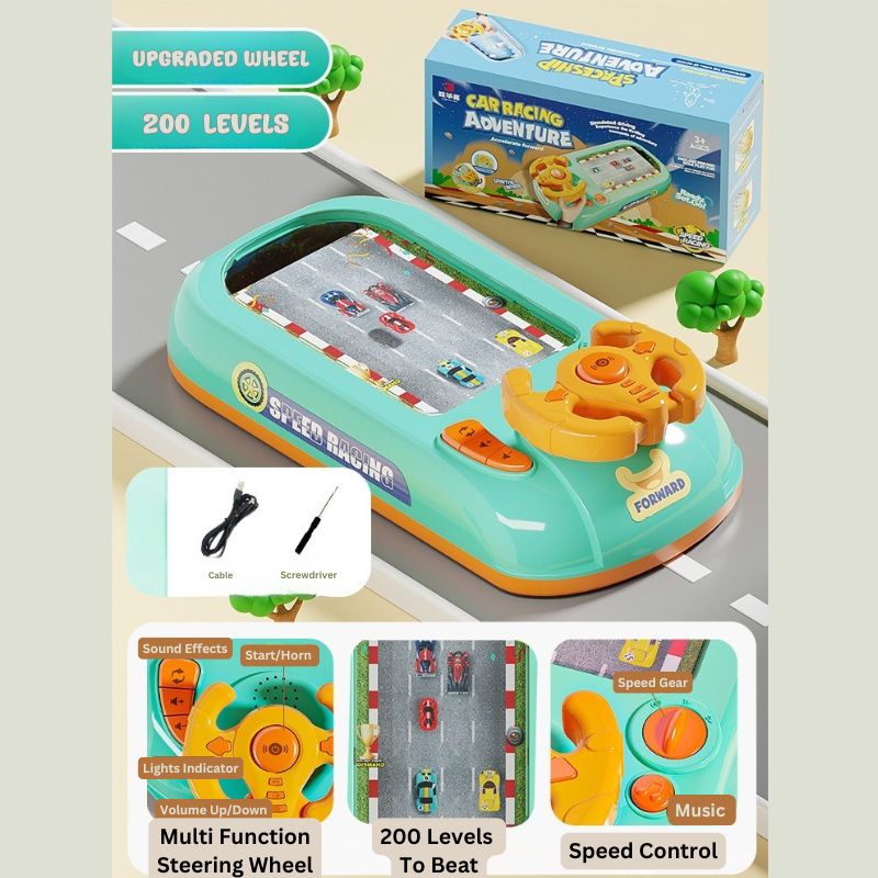 Kids' Interactive Steering Wheel Driving Simulator Toy