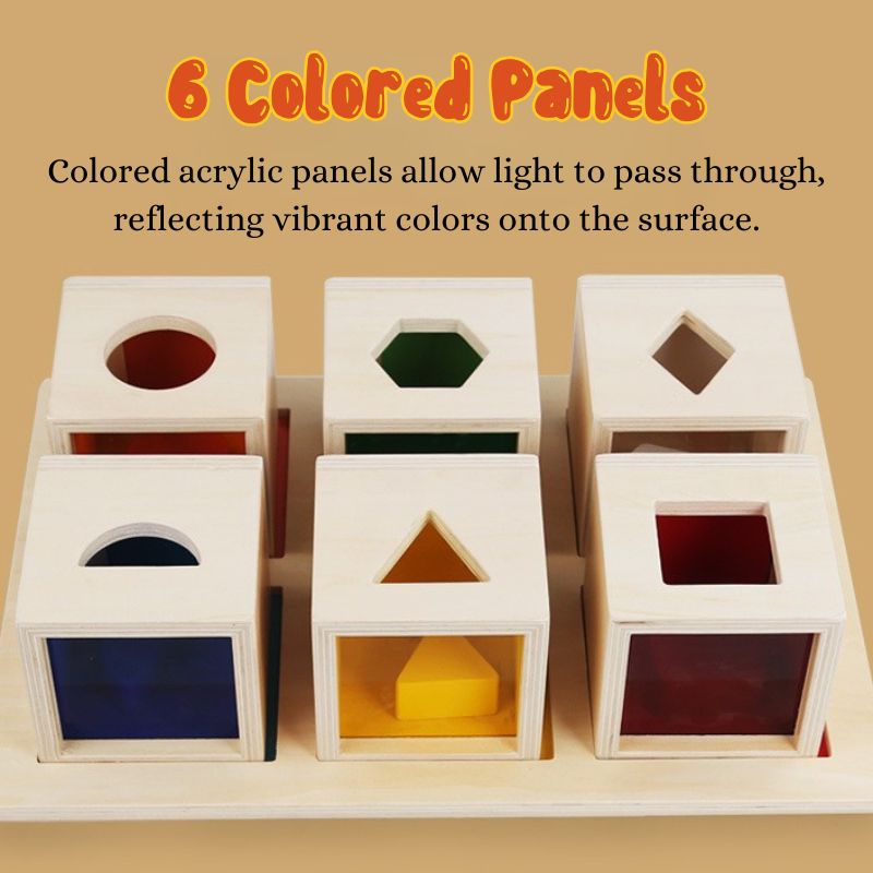 Set van 6 Montessori individuele slotboxen